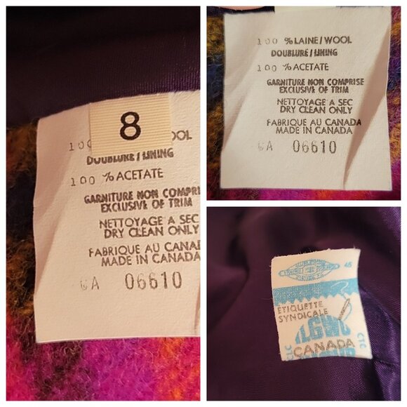 Susie Hayward Women's Vintage 100% Wool Jacket- Size 8 - Picture 9 of 15